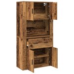 vidaXL Highboard vieilli 80x33x150 cm en bois d'ingénierie