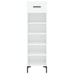 vidaXL Armoire à chaussures blanc 30x35x105 cm bois d'ingénierie