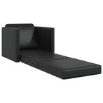 vidaXL Sofa Lit de Sol avec coussin Noir 74 x 77 x 81 cm Faux cuir