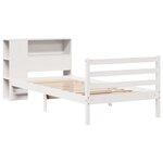 vidaXL Lit bibliothèque sans matelas blanc 100x200 cm bois pin massif