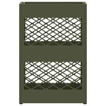 vidaXL Porte-parapluie avec stockage Vert olive 28 x 12 x 41 cm Acier