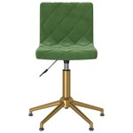 vidaXL Chaises pivotantes à manger lot de 2 vert foncé velours