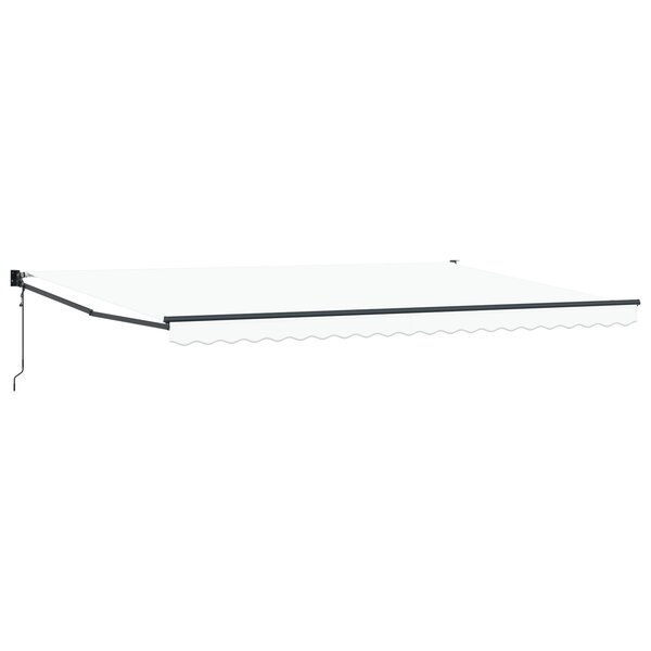 Auvent rétractable automatique vidaXL Blanc 500x300 cm