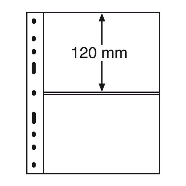 Recharges transparentes Optima à 2 bandes pour cartes postales  billets de banque.