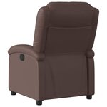 vidaXL Fauteuil inclinable électrique Marron Similicuir