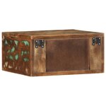 vidaXL Table de chevet murale bois massif de récupération
