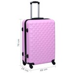 vidaXL Valise rigide Rose ABS