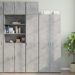 vidaXL Armoire de rangement mince gris béton 40x42 5x225 cm