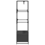 vidaXL Armoire noir 90x50x180 cm bois d’ingénierie