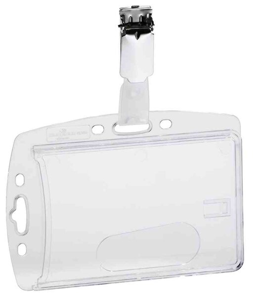 Boite de 25 Porte-badge rigide avec clip 54 x 85 mm DURABLE