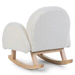 Childhome chaise à bascule pour enfants peluche blanc cassé