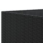 vidaXL Salon de jardin 7 Pièces avec coussins Noir Résine tressée