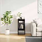 vidaXL Table de chevet noir 36x39x78 cm acier laminé à froid