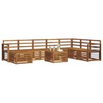 vidaXL Ensemble de canapé d'angle 9 Pièces Naturel Bois d'Acacia Massif