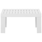 vidaXL Table de salon de jardin Plastique Blanc