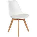 Chaise scandinave avec assise rembourrée (lot de 2)