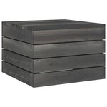 vidaXL Tables palette de jardin 2 Pièces Bois de pin massif Gris foncé