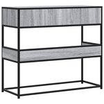 vidaXL Table console sonoma gris 90x35x80 cm bois d'ingénierie