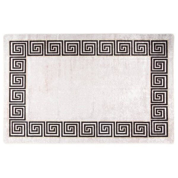 vidaXL Tapis lavable antidérapant 160x230 cm beige clair