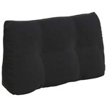 vidaXL Coussin de Dos Noir 80 x 24 x 50 cm Velours
