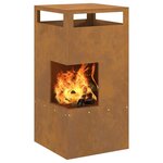 vidaXL Braise Marron 50 x 50 x 100 cm Acier