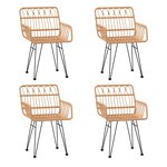 vidaXL Ensemble à manger de jardin 5Pièces Résine tressée