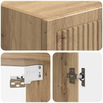 vidaXL Armoire Murale Chêne artisanal 33 x 34 5 x 90 cm
