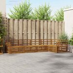 vidaXL Ensemble de canapés d'extérieur 5 Pièces Naturel