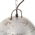 Vidaxl lampe suspendue industrielle 25 w argenté rond 42 cm e27