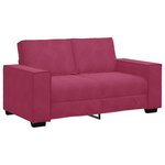 vidaXL Canapé à 2 places Rouge bordeaux 120 cm Velours
