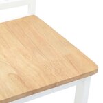 vidaXL Chaises à manger 2 Pièces blanc bois massif caoutchouc