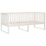 vidaXL Lit de jour sans matelas blanc 90x200 cm bois de pin massif
