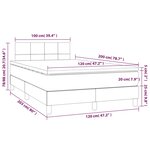 vidaXL Sommier à lattes de lit avec matelas Noir 120x200 cm Tissu