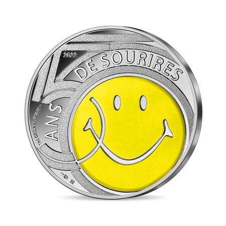 Smiley World 50 ans - Monnaie de 10€ Argent - Millésime 2022