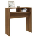 vidaXL Table console Chêne marron 78x30x80 cm Bois d'ingénierie