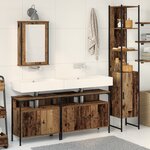 vidaXL Meuble sous lavabo avec évier intégré - style bois vieilli  bois d'ingénierie