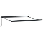 vidaXL Auvent Rétractable Vert et blanc 350 x 250 cm Tissu  Métal