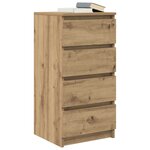 vidaXL Buffet chêne artisanal 37 5x35x76 cm bois d'ingénierie