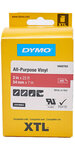 Dymo xtl - ruban adhésif permanent en vinyle  54mm x 7m - blanc sur rouge