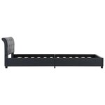 vidaXL Cadre de lit Noir Similicuir 100 x 200 cm