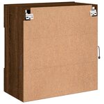vidaXL Meuble TV mural avec lumières LED chêne marron 58 5x30x60 5 cm