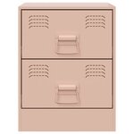 vidaXL Tables de chevet 2 Pièces rose 34 5x39x44 cm acier