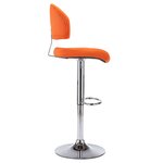 vidaXL Tabourets de bar lot de 2 orange similicuir