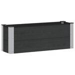 vidaXL Jardinière surélevée Noir 100 x 30 x 36 cm