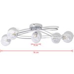 Vidaxl plafonnier avec abat-jour en fils métalliques 5 ampoules g9