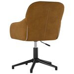 vidaXL Chaise pivotante de bureau Marron Velours
