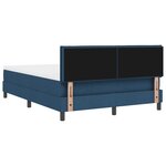 vidaXL Lit à sommier avec matelas & lumière LED bleue 140x200 cm Tissu