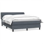 vidaXL Sommier à lattes de lit et matelas gris foncé 160x210cm velours