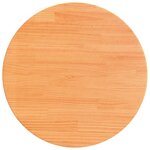 vidaXL Dessus de table rond cire marron Ø50x2 5 cm bois de pin massif