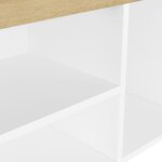 vidaXL Banc à chaussures et coussin Blanc chêne sonoma Bois ingénierie
